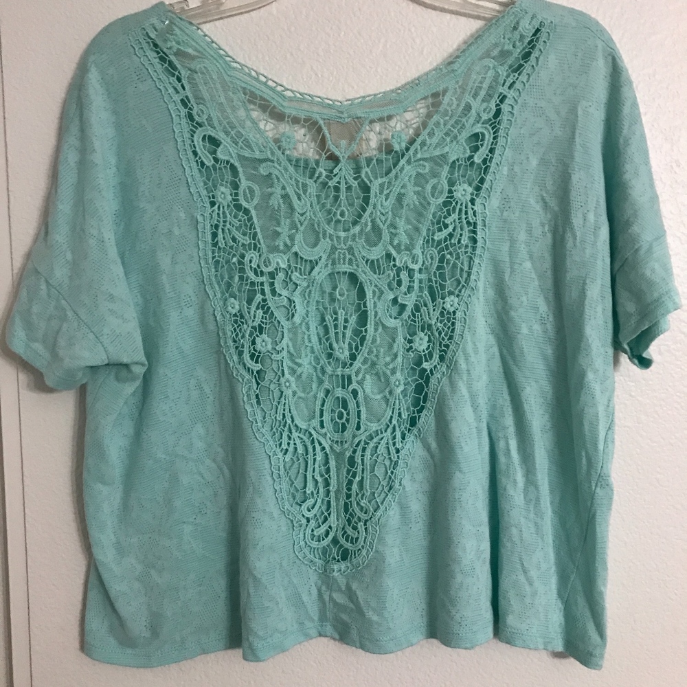 Lace Back Crop Top
